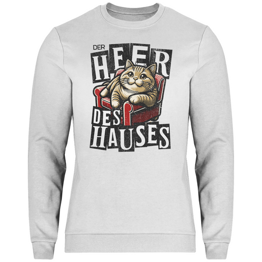 Herren Sweatshirt Der Heer des Hauses - Katze auf Sofa