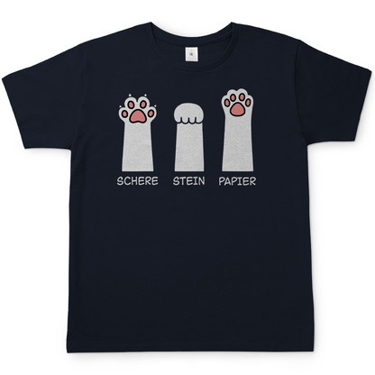 Herren T-Shirt - Katzenpfoten – Schere, Stein, Papier