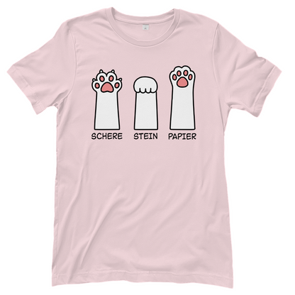 Damen T-Shirt - Katzenpfoten – Schere, Stein, Papier