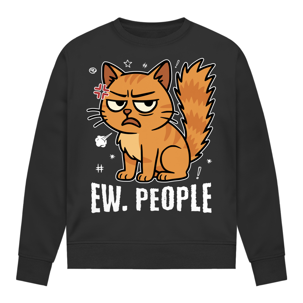 Damen Sweatshirt - Ew. People Cat – Lustiges Statement Katzenmotiv