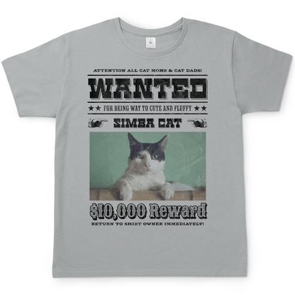 Herren T-Shirt Personalisiert - Western Wanted Individuelles Katzen Design