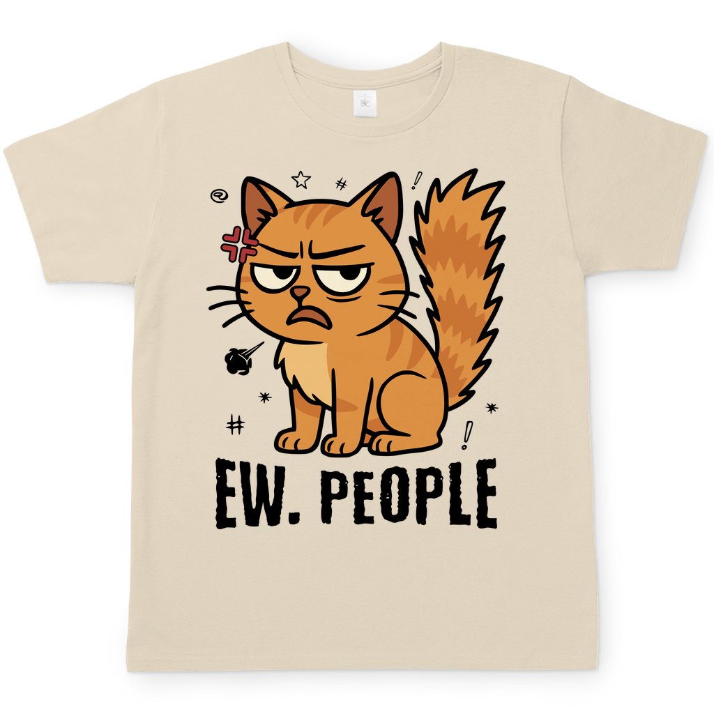 Herren T-Shirt - Ew. People Cat – Lustiges Statement Katzenmotiv