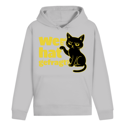 ST/ST Drummer Hoodie Wer hat gefragt? - Sarkastische Schwarze Katze