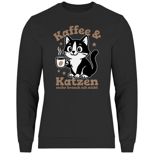Herren Sweatshirt Dicke Katze - Alles OK!
