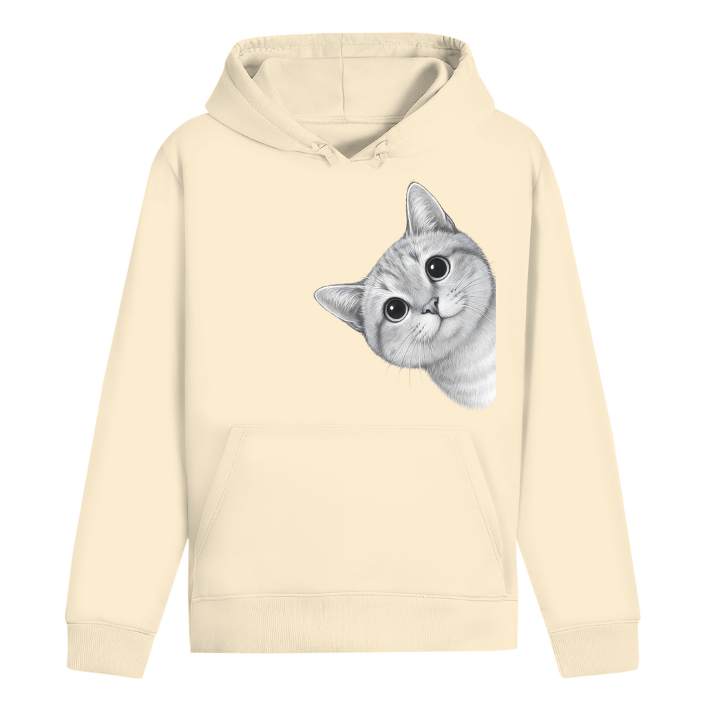 ST/ST Drummer Hoodie - Sneaky Cat – Neugierige Katze schaut um die Ecke