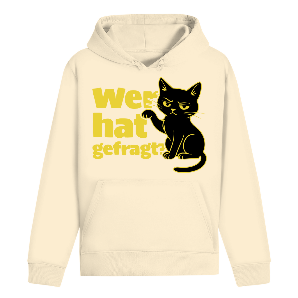 ST/ST Drummer Hoodie Wer hat gefragt? - Sarkastische Schwarze Katze