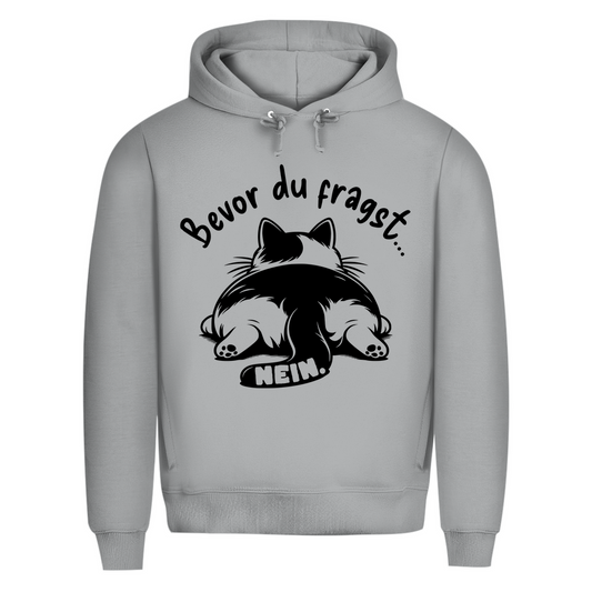 Herren Premium Bio Hoodie Dicke Katze - Alles OK!