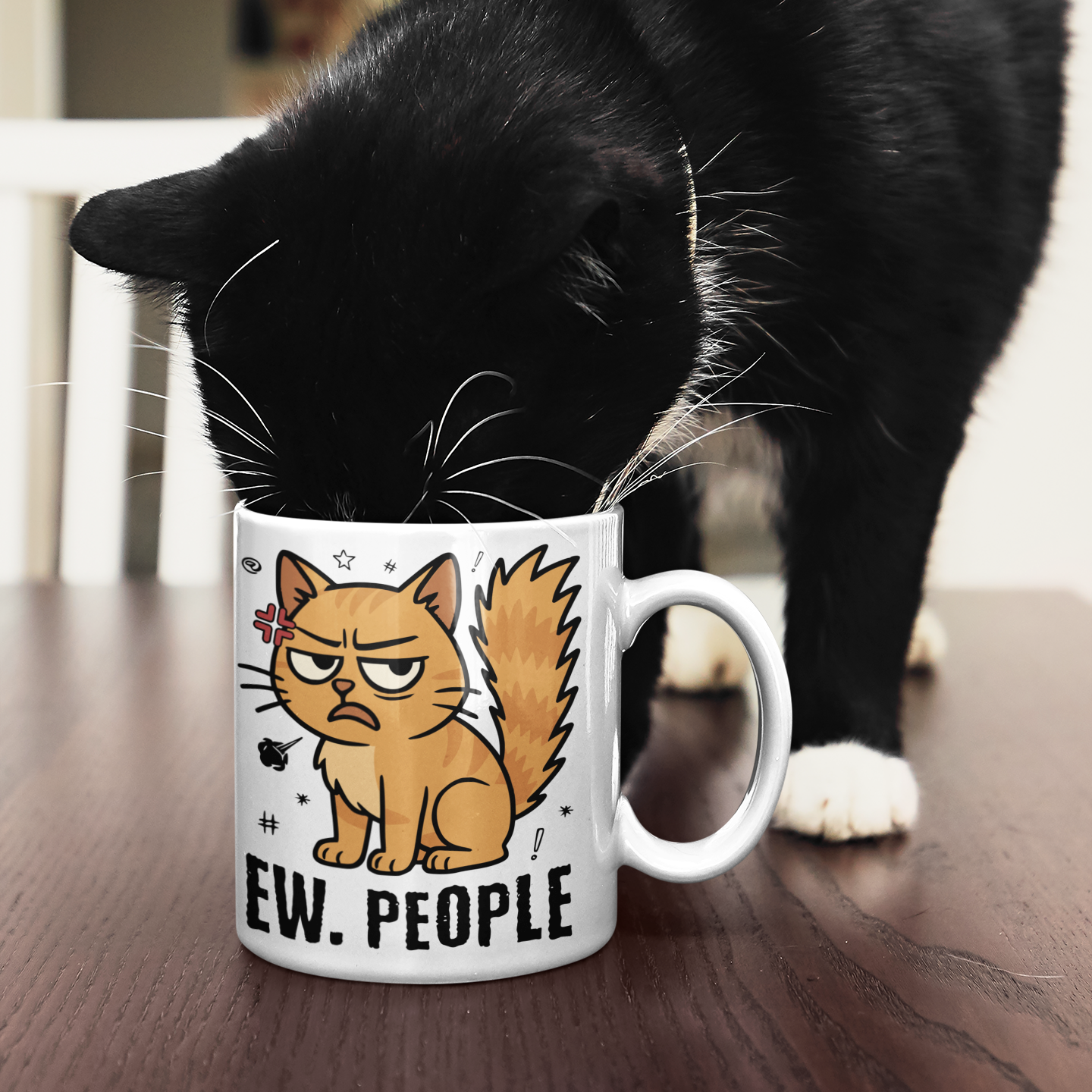 Tasse - Ew. People Cat – Lustiges Statement Katzenmotiv