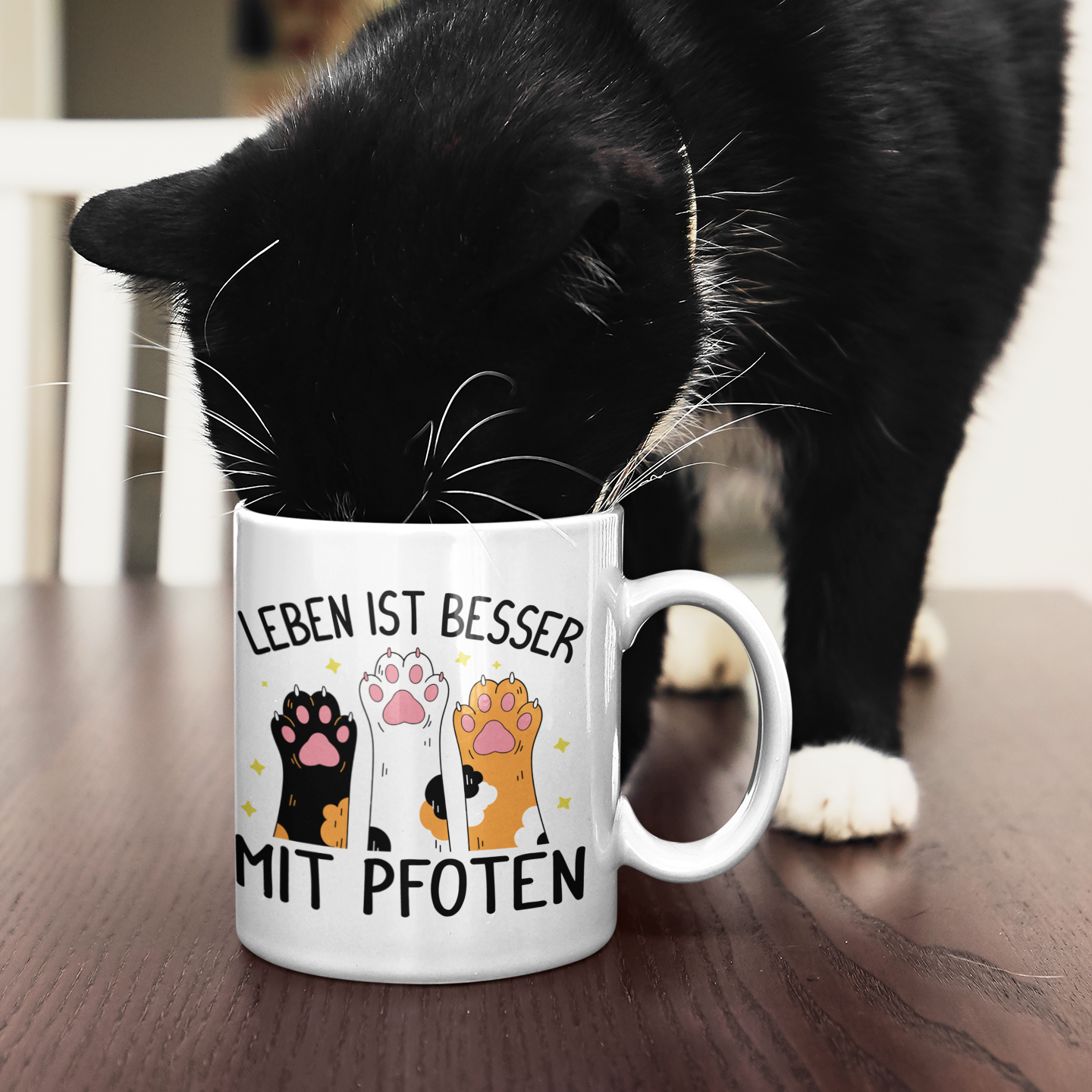 Tasse Leben ist besser mit Pfoten