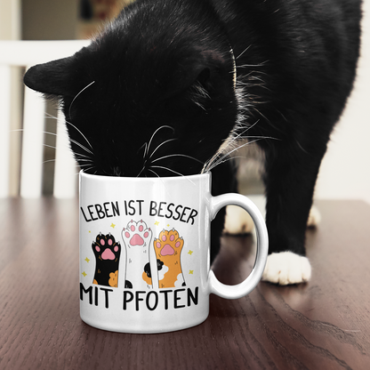 Tasse Leben ist besser mit Pfoten