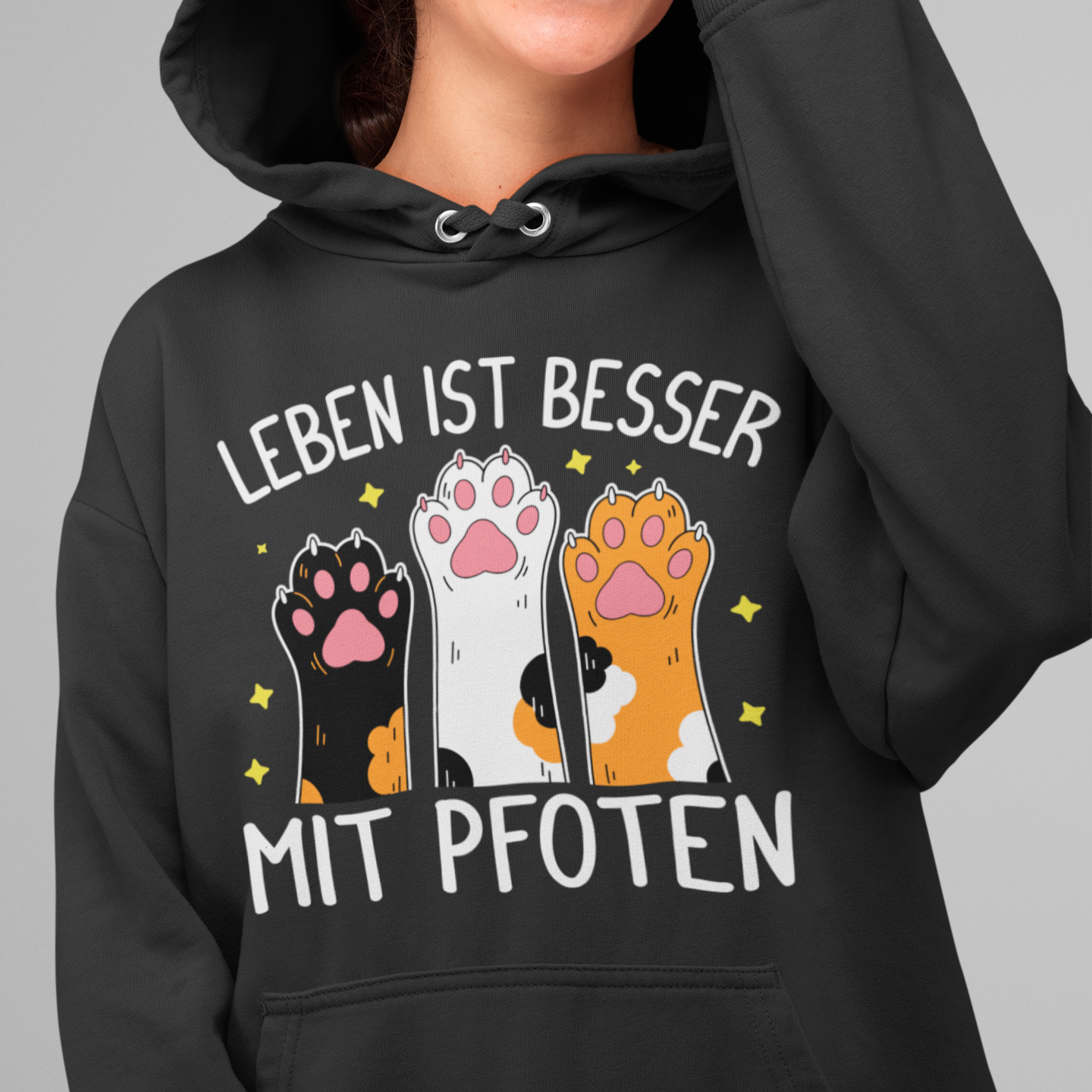 ST/ST Drummer Hoodie Leben ist besser mit Pfoten