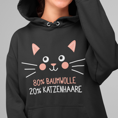 ST/ST Drummer Hoodie - 80% Baumwolle 20% Katzenhaare – Witziges Katzen-Spruchmotiv
