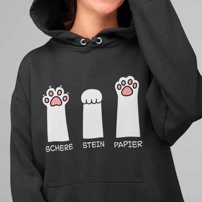 ST/ST Drummer Hoodie - Katzenpfoten – Schere, Stein, Papier