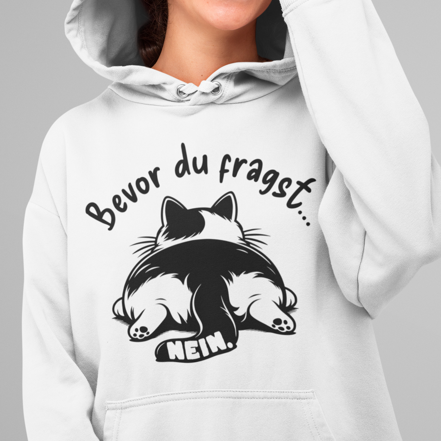 ST/ST Drummer Hoodie - Genervte Katze – Bevor du fragst... Nein!